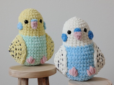 Budgie Parakeet Crochet Plushie